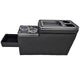 Centre Console Storage Box with USB Sockets and LED Lighting - Black - Poptop World