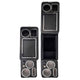 Centre Console Storage Box with USB Sockets and LED Lighting - Black - Poptop World