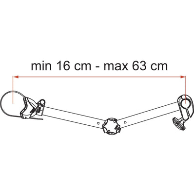 Fiamma Bike Block Pro S D Carry Bike Arm Bicycle Rack (D1, D2, D3) -DEEP BLACK - Poptop World