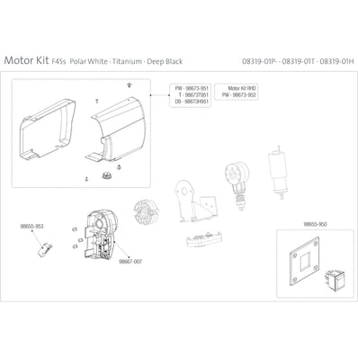 Fiamma F45S Awning Right End Compact Motor Cover (Deep Black) -98673H951 - Poptop World
