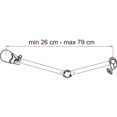 Fiamma Bike Block Pro S D Carry Bike Arm Bicycle Rack (D1, D2, D3) -DEEP BLACK - Poptop World