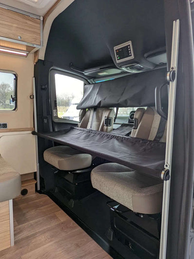 MERCEDES SPRINTER CAMPER VAN TWIN PATENDED CABBUNK CHILD BUNK COT SYSTEM - Poptop World