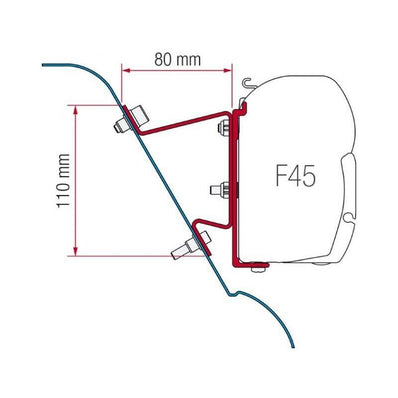 Fiamma F45S Awning Mounting Bracket for Mercedes Sprinter Vans (98655-591) - Poptop World
