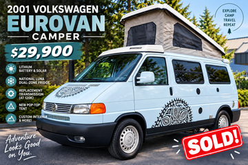 One-of-a-Kind 2001 Volkswagen Eurovan Camper – 140k Miles – Lithium, Solar, Dual-Zone Fridge &amp; More!