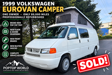 1999 Volkswagen Eurovan Camper – One Owner! Only 80k Miles – Complete Service History!