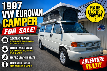 1997 VW Eurovan Camper – Colorado Camper Vans Electric Poptop, Rebuilt VR6 & Premium Upgrades