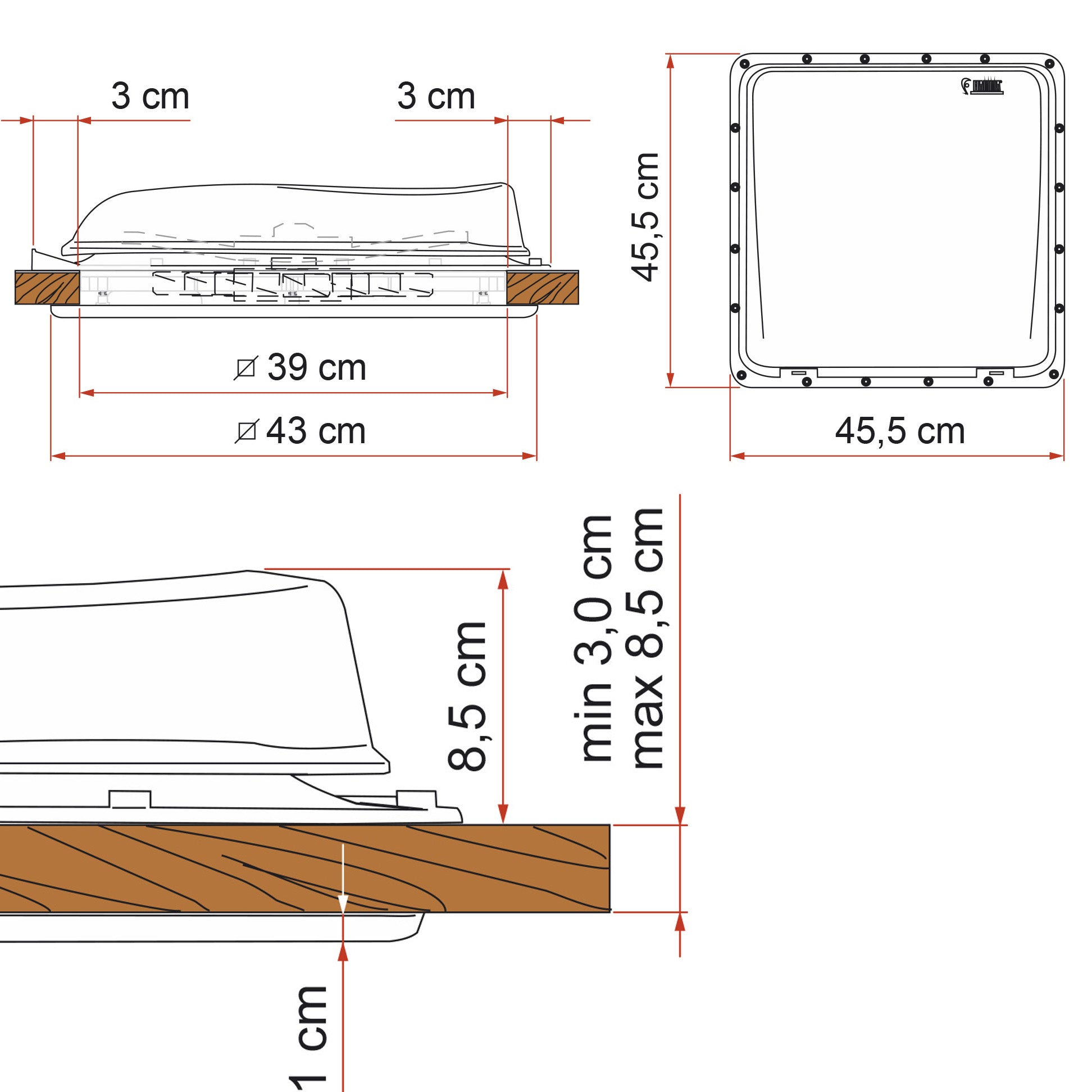 Fiamma Camper Van Turbo-Vent Roof Fan - Poptop World 