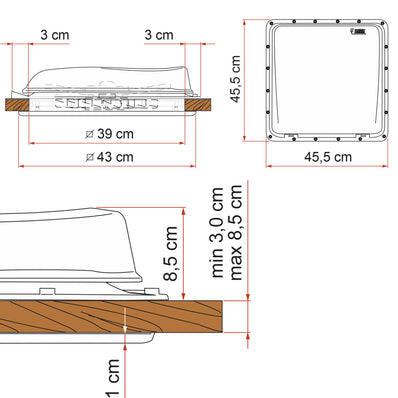 Fiamma Camper Van Turbo-Vent Roof Fan - Poptop World 