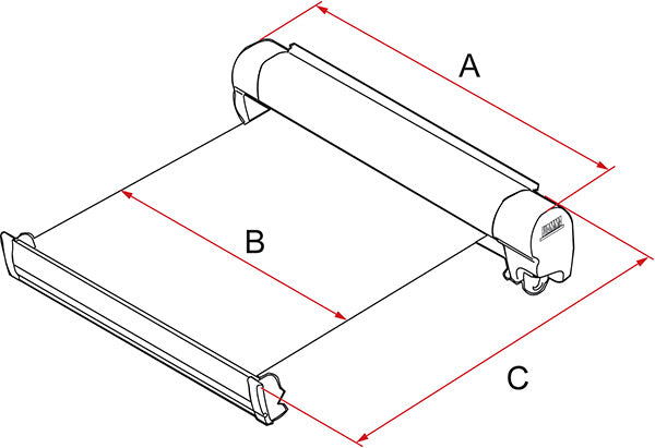 Fiamma - F45 S 300 - (10'1") - 8'2" extension RETRACTABLE CAMPERVAN AWNING - Poptop World 