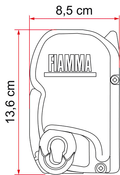 Fiamma - F45 S 300 - (10'1") - 8'2" extension RETRACTABLE CAMPERVAN AWNING - Poptop World 