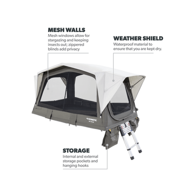 Dometic TRT 140 AIR, Inflatable Rooftop Tent, Fits 2 People, Made with Weathershield™ TC Material and a Tri-Fold Design, Ladder and Pump Included - Poptop World 