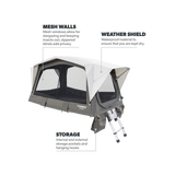 Dometic TRT 140 AIR, Inflatable Rooftop Tent, Fits 2 People, Made with Weathershield™ TC Material and a Tri-Fold Design, Ladder and Pump Included - Poptop World 