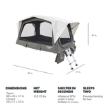 Dometic TRT 140 AIR, Inflatable Rooftop Tent, Fits 2 People, Made with Weathershield™ TC Material and a Tri-Fold Design, Ladder and Pump Included - Poptop World 