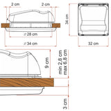 Fiamma Camper Van Roof Vent 28 F Skylight White 07902-02- - Poptop World 