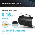 Renogy  50 Watt 12 Volt Flexible Monocrystalline Solar Panel - Poptop World 
