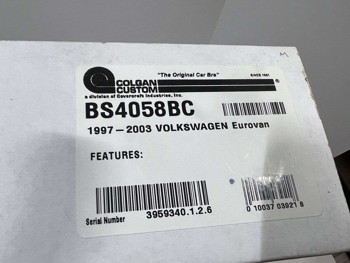 Colgan Custom Sport Hood Bra Mask for 1997-2003 VW Eurovan - Black Vinyl Protection - Poptop World 