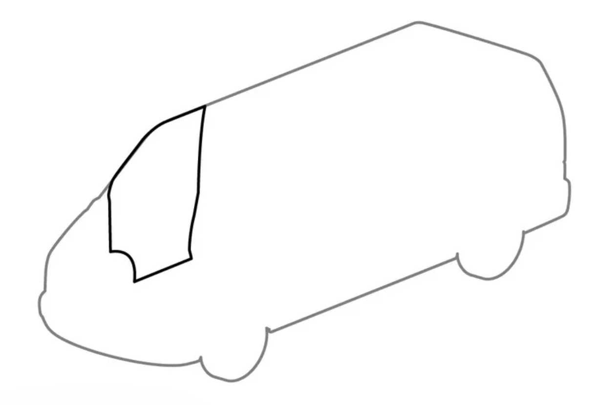Volkswagen Eurovan 93-2003 Front Door Seal Left or  Right Weatherstrip 7D0837911 - Poptop World 