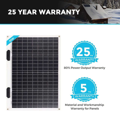 Renogy  50 Watt 12 Volt Flexible Monocrystalline Solar Panel - Poptop World 