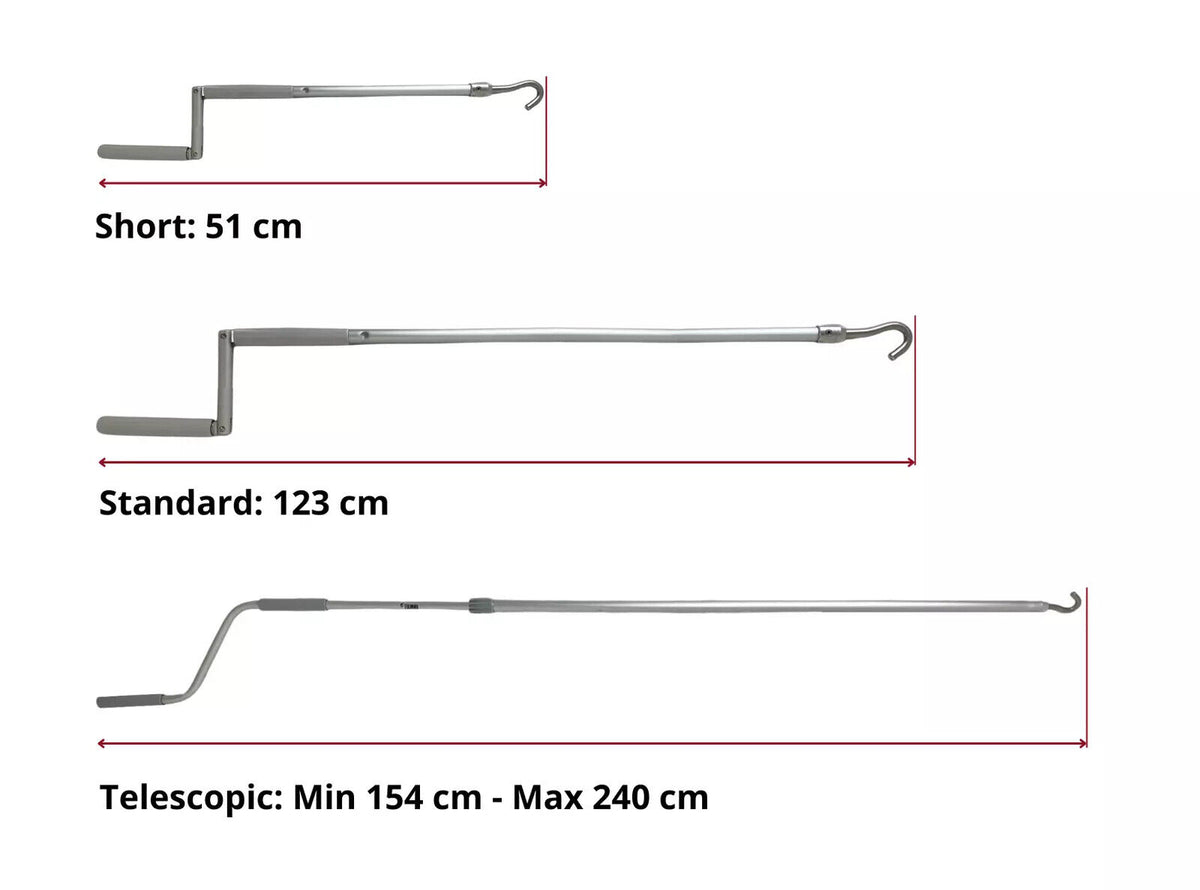 Fiamma Awning Crank Handle Range (Short, Standard & Telescopic) - Poptop World 
