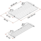 Fiamma Easy Dry Carry-Bike Clothes Airer Rack for Campervans - No Drilling, Fold - Poptop World 