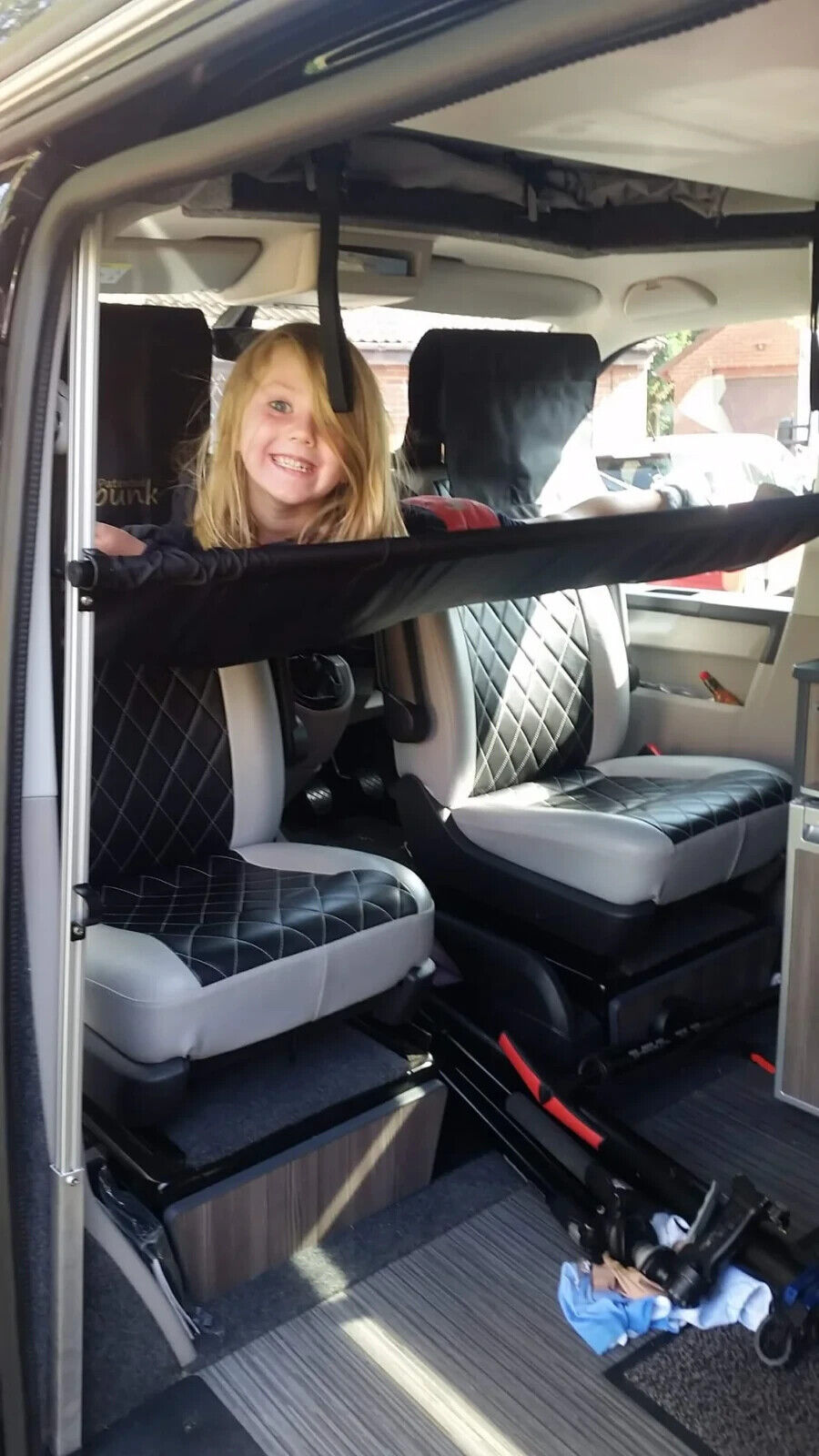 RAM PROMASTER CAMPER VAN LARGE SINGLE PATENDED CABBUNK CHILD BUNK COT SYSTEM - Poptop World 
