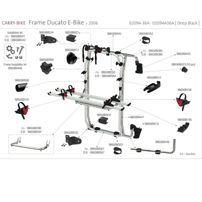 Fiamma Carry-Bike Frame Ducato / Ram Promaster (200 Dj or E-bike) - Poptop World 