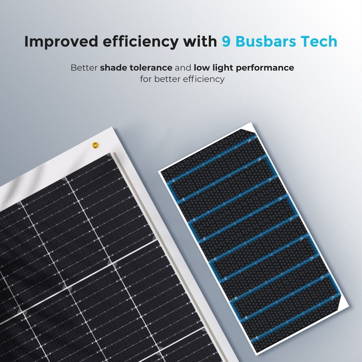 Renogy Flexible Solar Panel 100 Watt 12 Volt Monocrystalline Semi-Flexible - Poptop World 