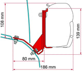 Fiamma F45S Awning Mounting Bracket for Ram Promaster Vans w/ Pop-Top 98655Z028 - Poptop World 