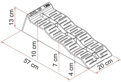 Fiamma Level Up Levelling Ramp Pair Grey Campervan Motorhome 5 Ton 97901-038 - Poptop World 