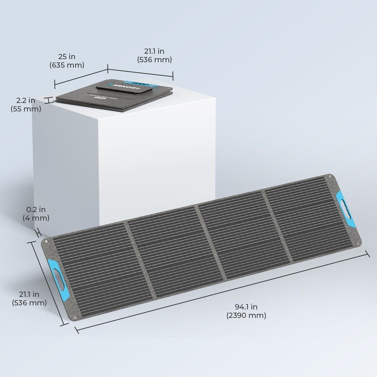Renogy 200W Portable Solar Panel, IP65 Waterproof Foldable Solar Panel Power - Poptop World 
