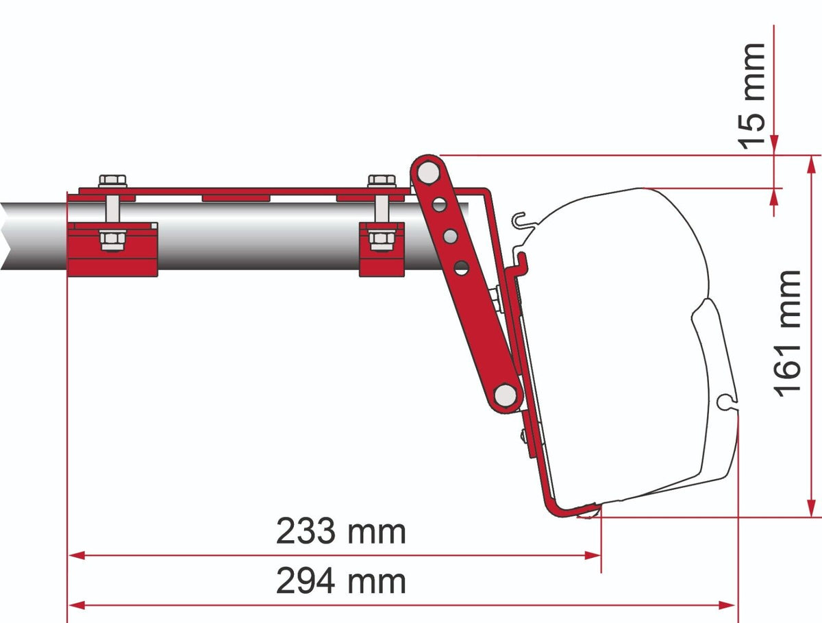 Fiamma F45S Awning Roof Rack Rail Mounting Bracket (98655-770) - Poptop World 