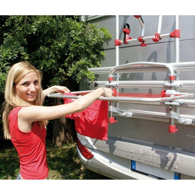 Fiamma Easy Dry Carry-Bike Clothes Airer Rack for Campervans - No Drilling, Fold - Poptop World 
