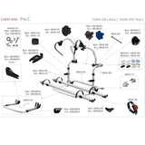 Fiamma Carry Bike Pro RV Bicycle Rack ( C, E-Bike, C + E-Bike) 02094-10A 02094B1 - Poptop World 