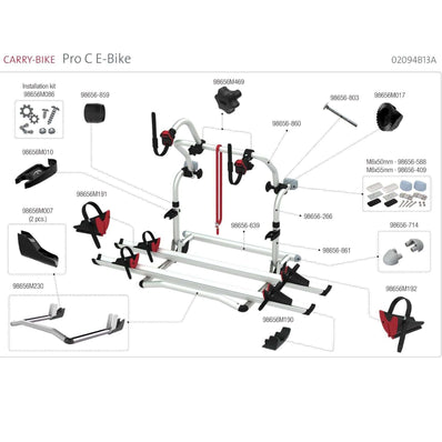Fiamma Carry Bike Pro RV Bicycle Rack ( C, E-Bike, C + E-Bike) 02094-10A 02094B1 - Poptop World 