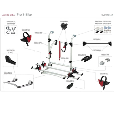 Fiamma Carry Bike Pro RV Bicycle Rack ( C, E-Bike, C + E-Bike) 02094-10A 02094B1 - Poptop World 