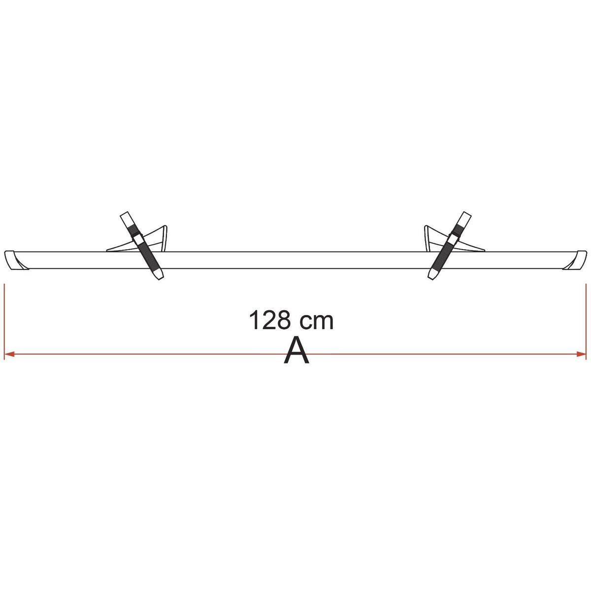 Fiamma Rail Premium for Carry-Bike Racks Extra Replacement (Black) - Poptop World 
