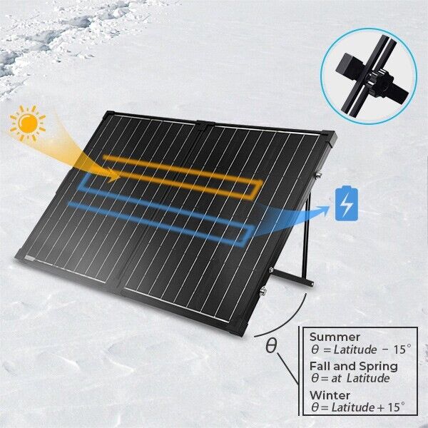 Renogy 100Watt 12Volt Mono Foldable Solar Suitcase W/ 20A Voyager for RV Camping - Poptop World 