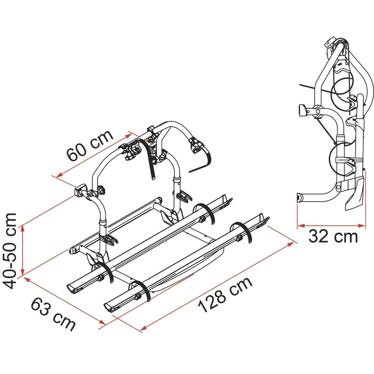 Fiamma Carry Bike Pro RV Bicycle Rack ( C, E-Bike, C + E-Bike) 02094-10A 02094B1 - Poptop World 