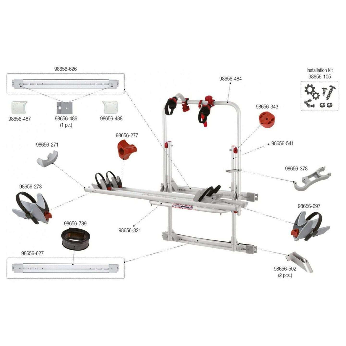 Fiamma Carry-Bike 200 Rack for Mercedes Sprinter Vans - Poptop World 