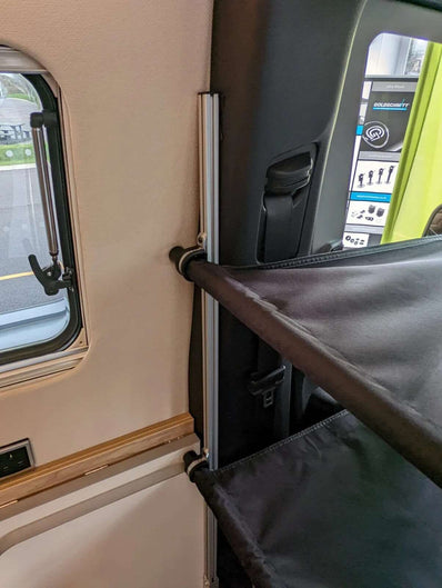 MERCEDES SPRINTER CAMPER VAN TWIN PATENDED CABBUNK CHILD BUNK COT SYSTEM - Poptop World 
