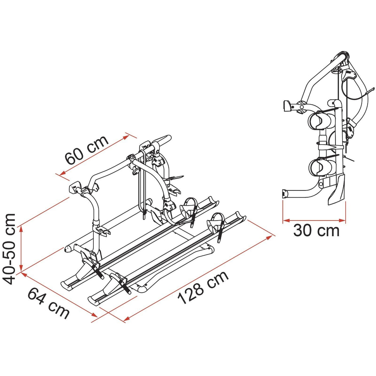 Fiamma Carry Bike Pro RV Bicycle Rack ( C, E-Bike, C + E-Bike) 02094-10A 02094B1 - Poptop World 