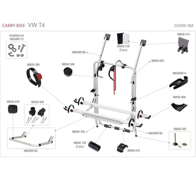 Fiamma Carry-Bike Rack for VW T4 (Volkswagen Eurovan T4) - Poptop World 