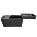 Centre Console Storage Box with USB Sockets and LED Lighting - Black - Poptop World 