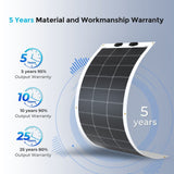 Renogy Flexible Solar Panel 100 Watt 12 Volt Monocrystalline Semi-Flexible - Poptop World 