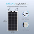 Renogy Flexible Solar Panel 100 Watt 12 Volt Monocrystalline Semi-Flexible - Poptop World 