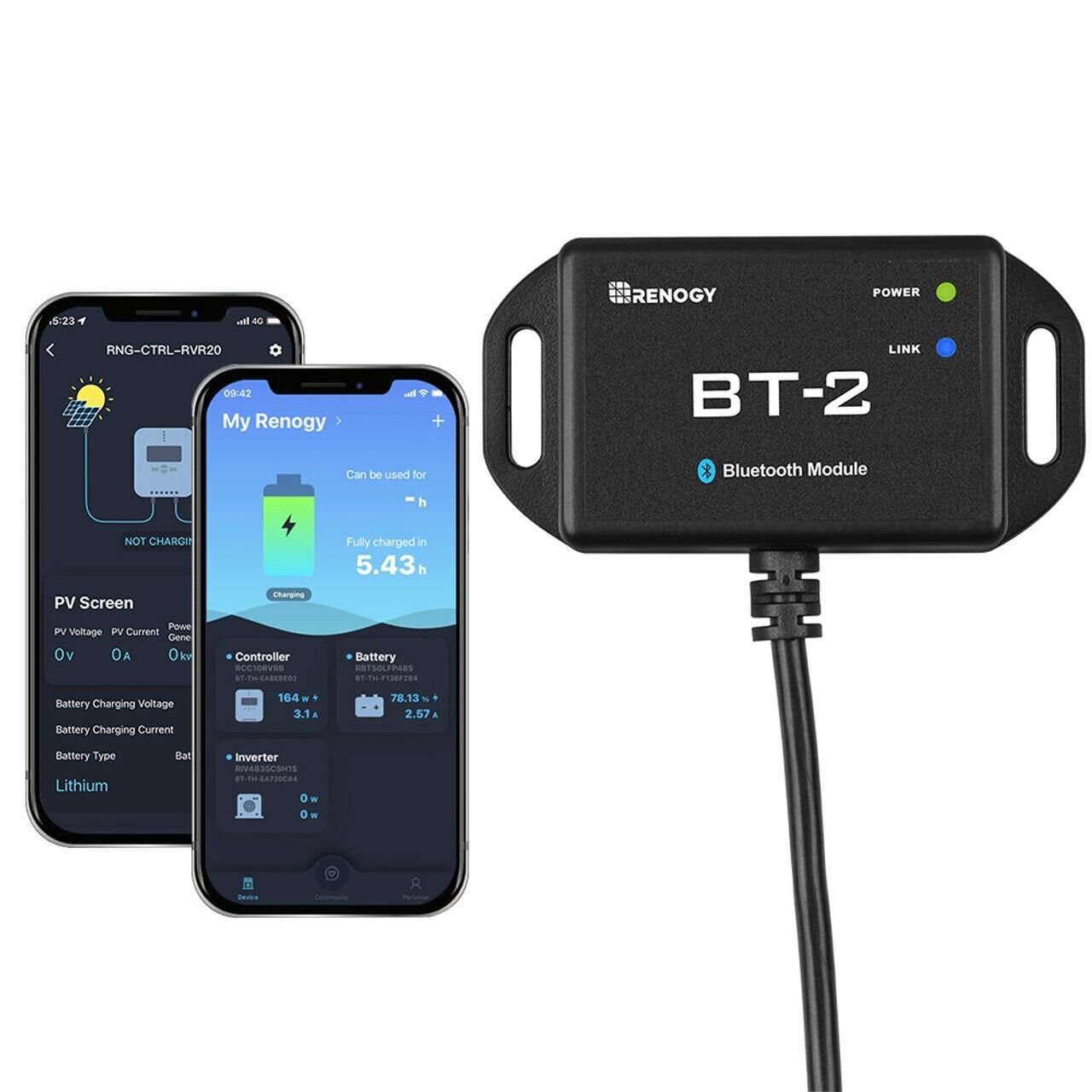 Renogy BT-2 Bluetooth Charge Controller Module RCM-BT2-G1 - Poptop World 