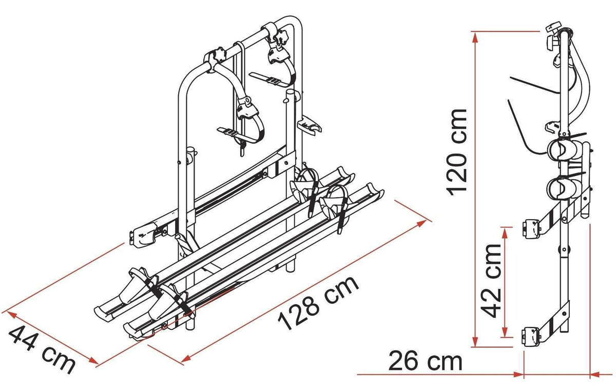 Fiamma Carry-Bike 200 Rack for Mercedes Sprinter Vans - Poptop World 