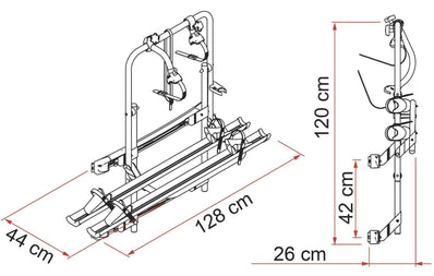 Fiamma Carry-Bike 200 Rack for Mercedes Sprinter Vans - Poptop World 