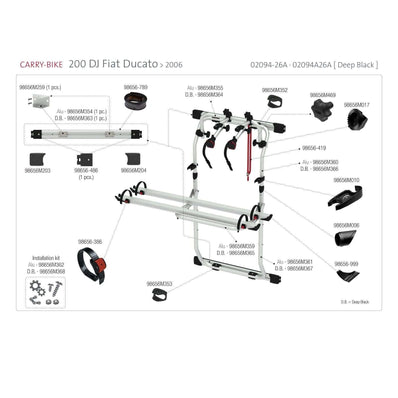 Fiamma Carry-Bike Frame Ducato / Ram Promaster (200 Dj or E-bike) - Poptop World 
