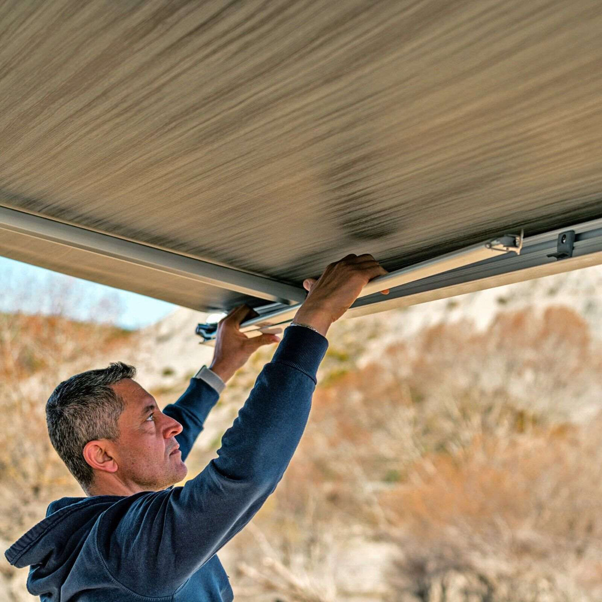 Fiamma F45 S 260 - (8'8") - 6'6" extension/43lbs. Retractable Campervan Awning - Poptop World 